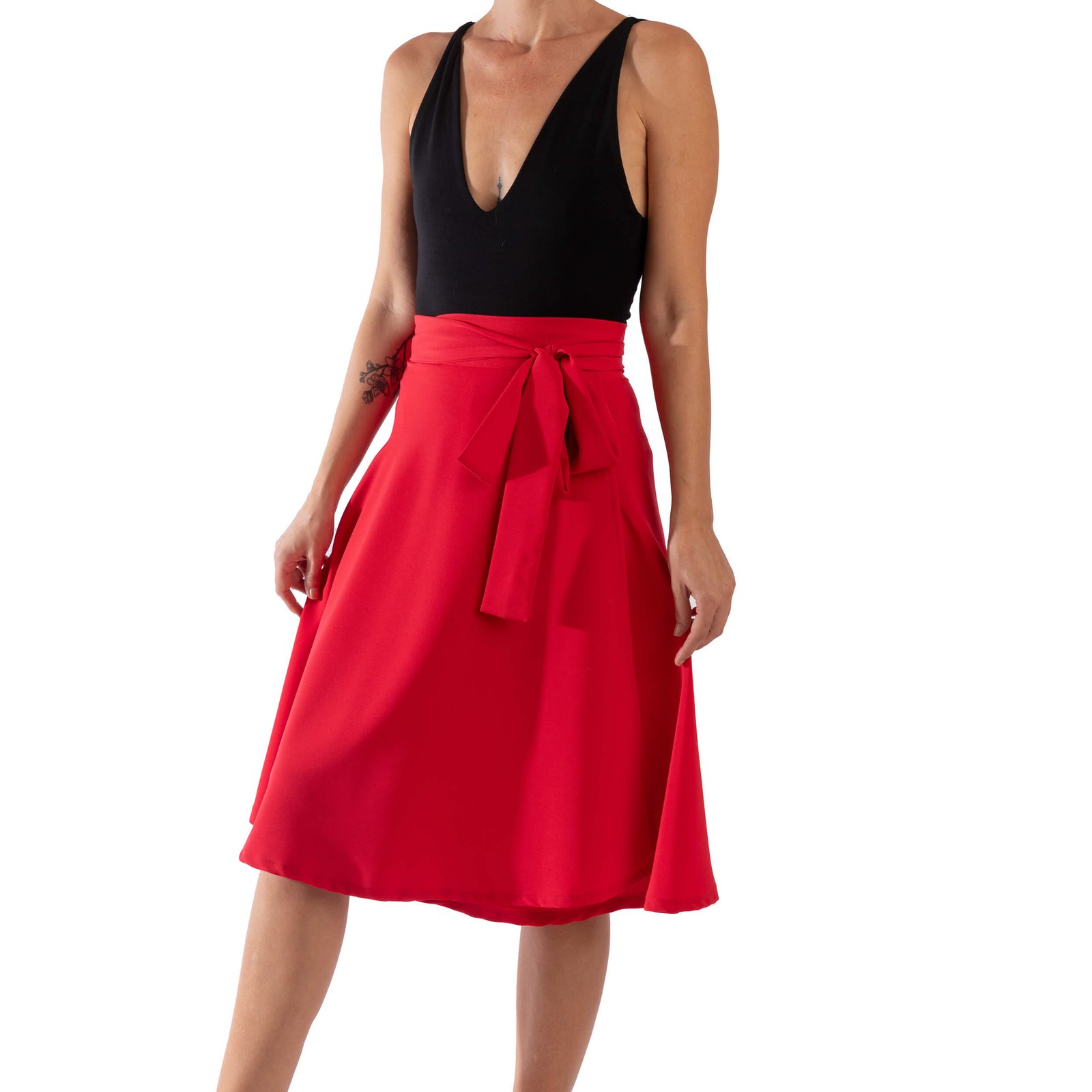 Falda midi roja - Imagen 2