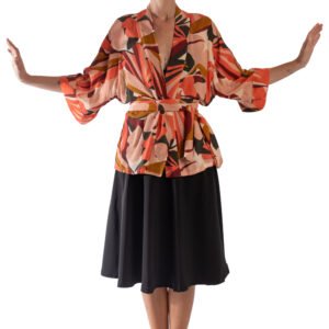 Kimono camisero formas marrón