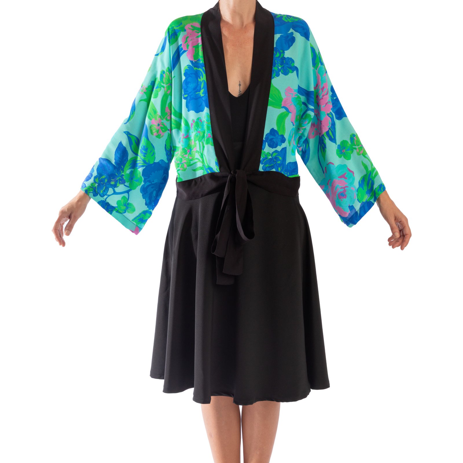 Kimono corto azul - Imagen 2