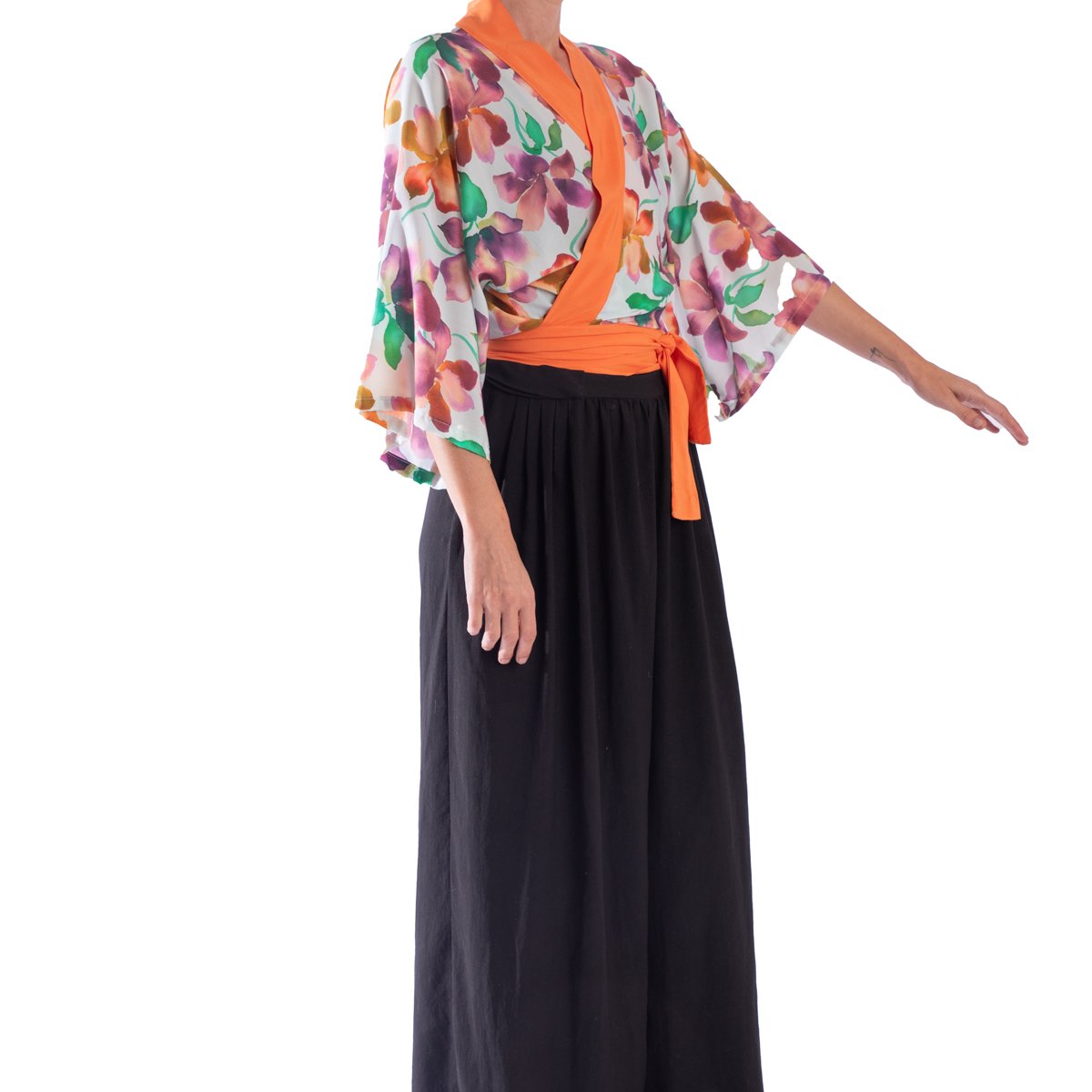 Kimono corto filos naranjas - Imagen 4