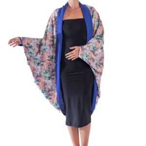 Kimono reversible acuarela y azul