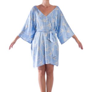 Vestido celeste satén