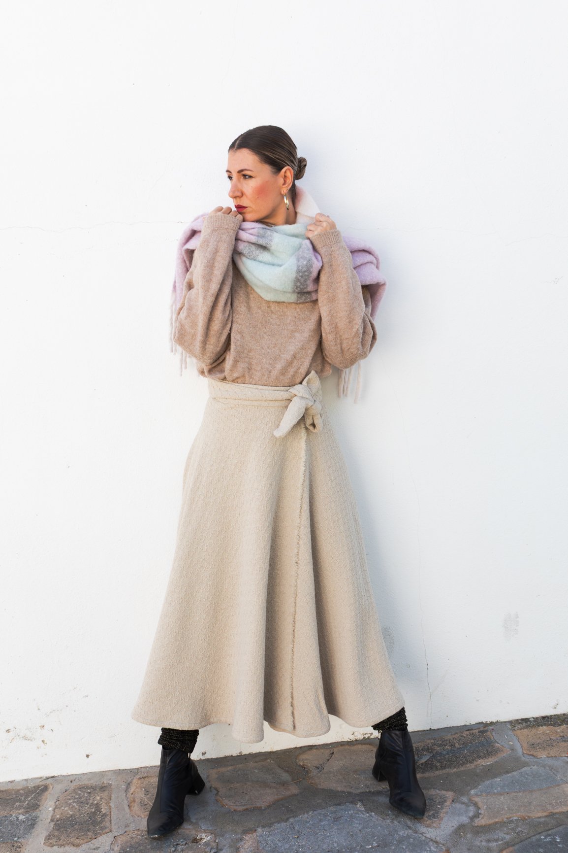 Falda larga lana - Imagen 2